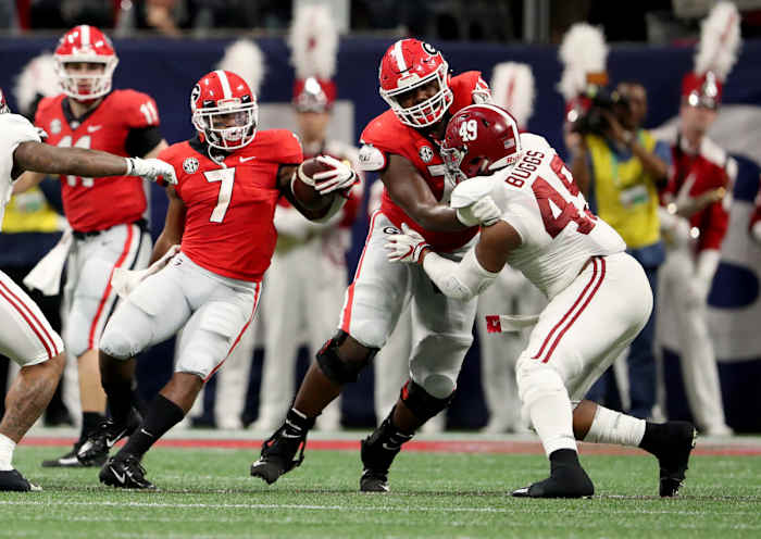 OT, Andrew Thomas leading the way for RB, D'Andre Swift